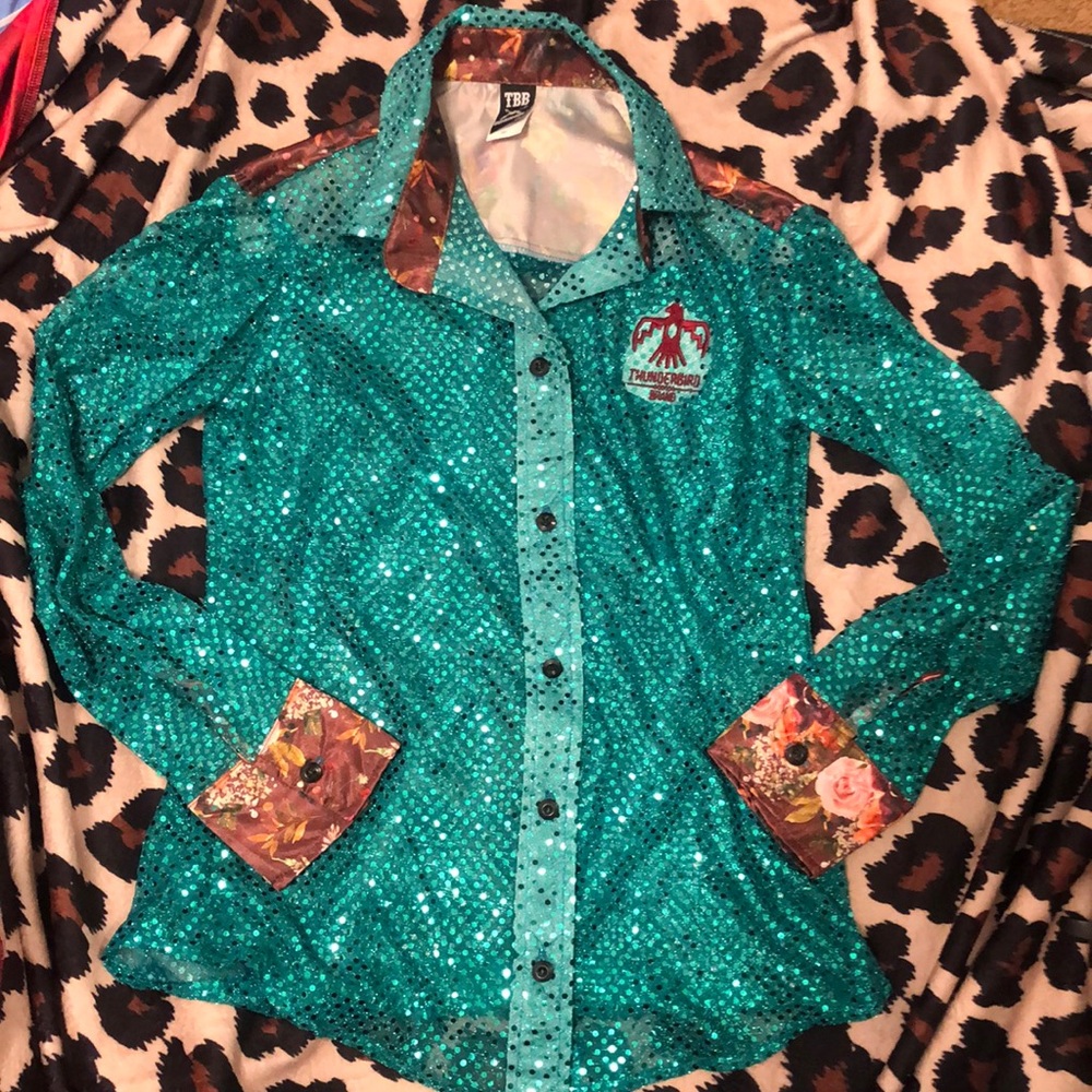 Sparkly Thunderbird Brand Rodeo Shirt - Picture 1 of 6